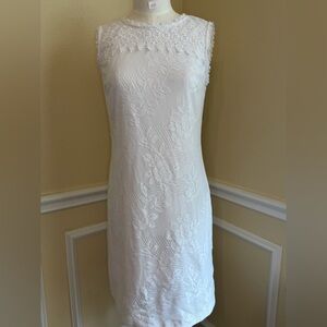 Karl Lagerfeld White Floral Lace Dress